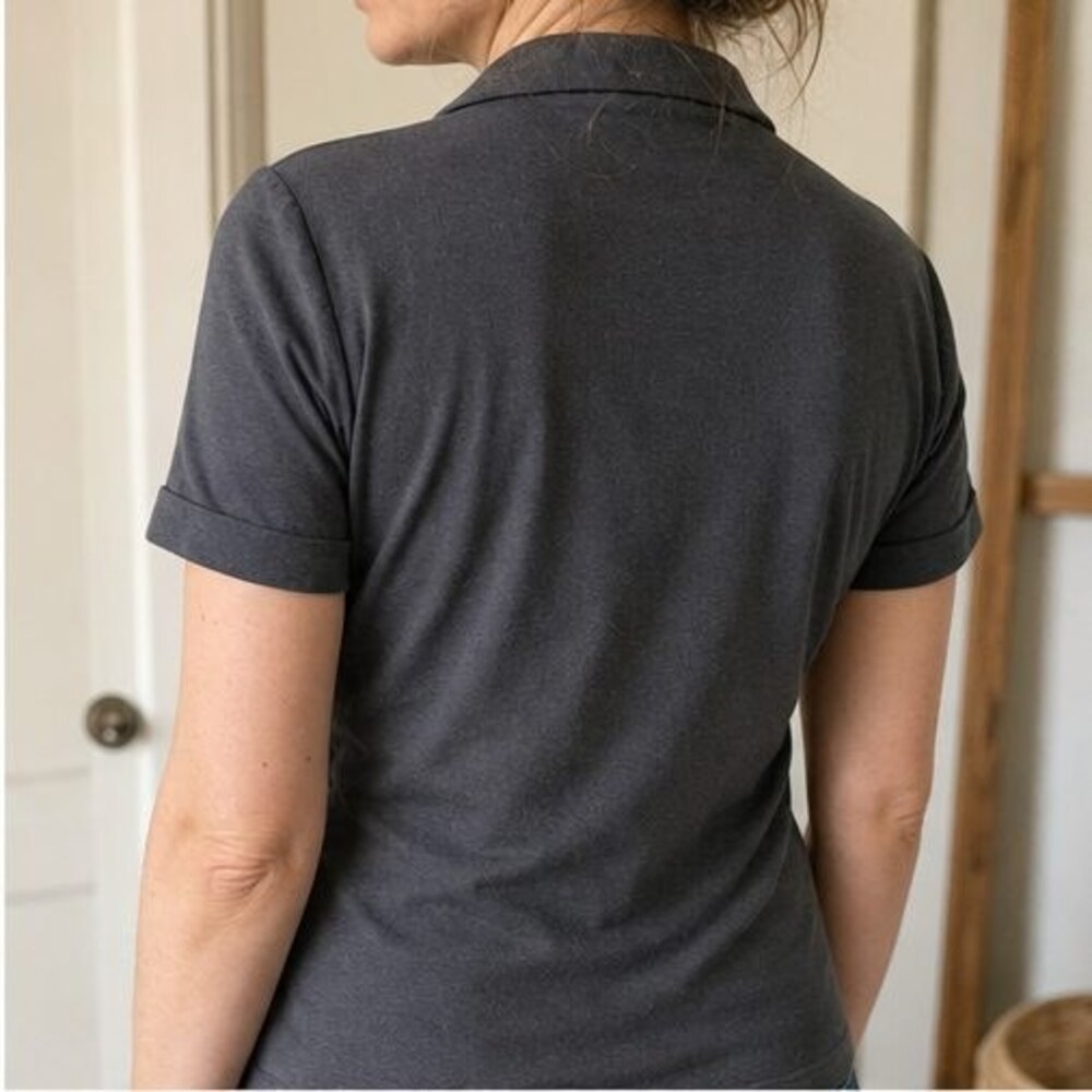 Charcoal Ruffle Blouse - Picture 3 of 6